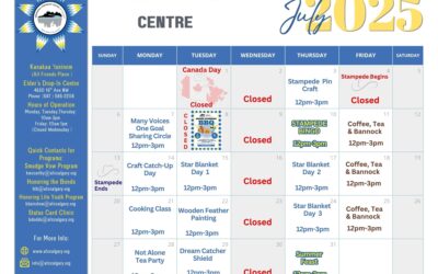 Elder’s Drop-In Centre July 2025 Calendar & Activities