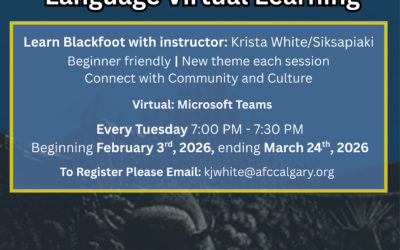 Beginner Blackfoot Language Virtual Learning – Winter 2026 Series
